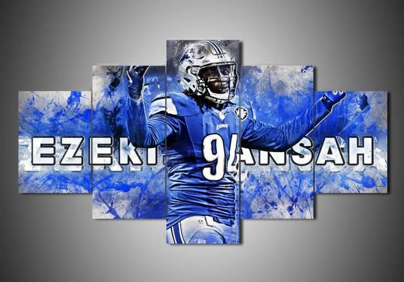 Detroit Lions Ezekiel Ansah Sport Leinwandbilder Kunstdrucke  