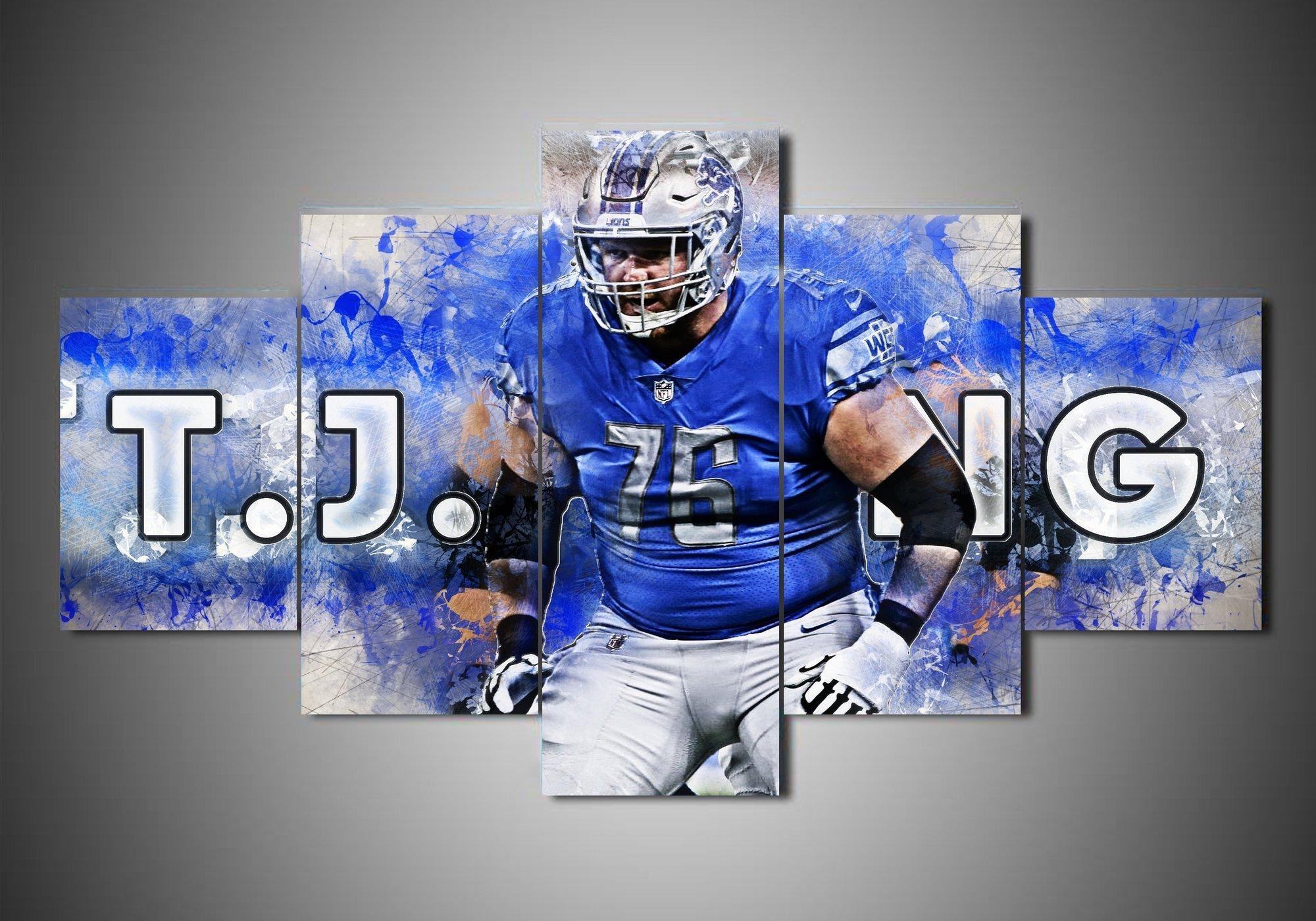 Detroit Lions T.J. Lang Sport Leinwandbilder – Kunstdrucke Football