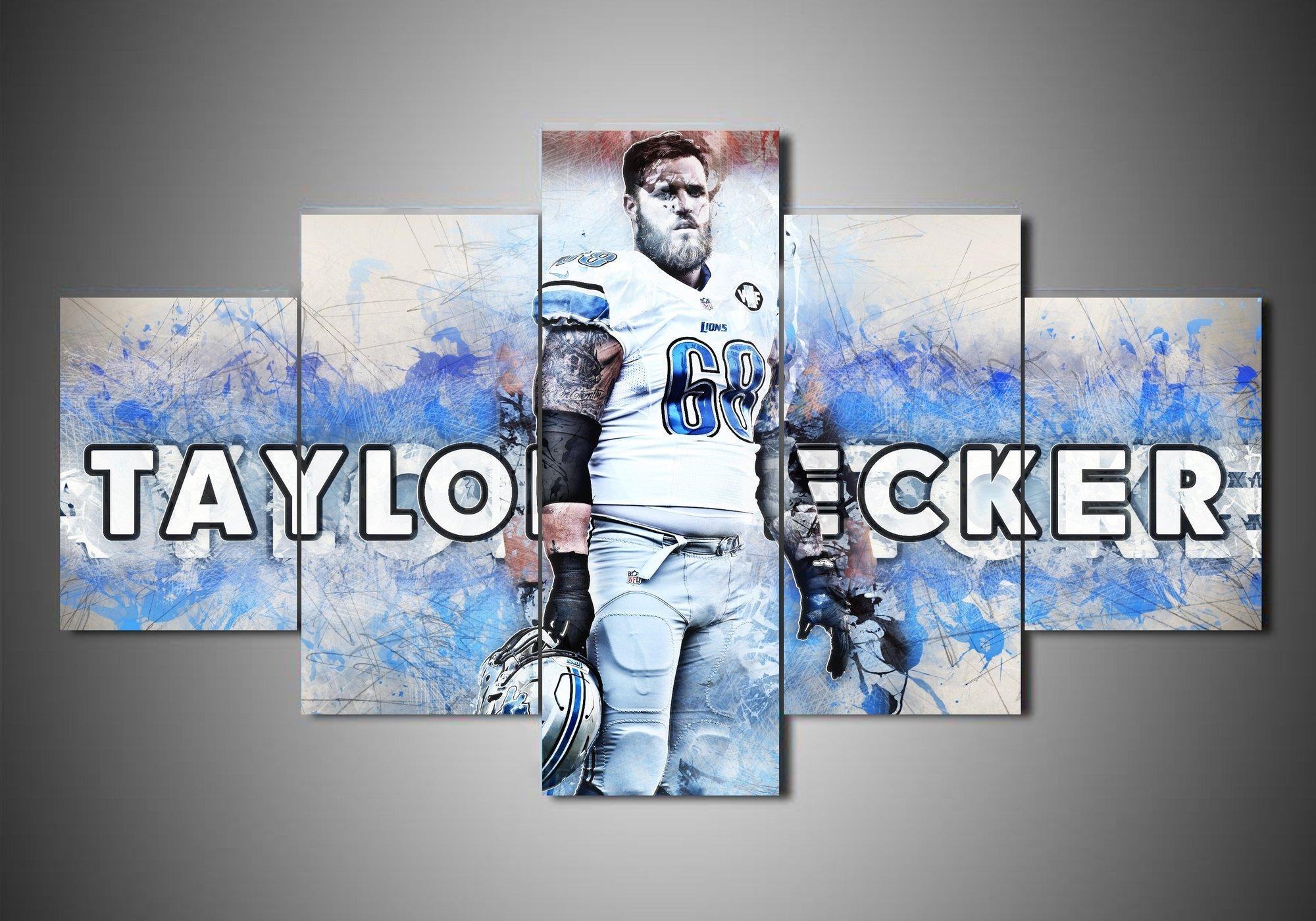 Detroit Lions Taylor Decker Sport Leinwandbilder – Kunstdrucke Football