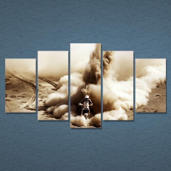 Dirt Bike In The Desert Sport Leinwandbilder – Kunstdrucke Motorsport