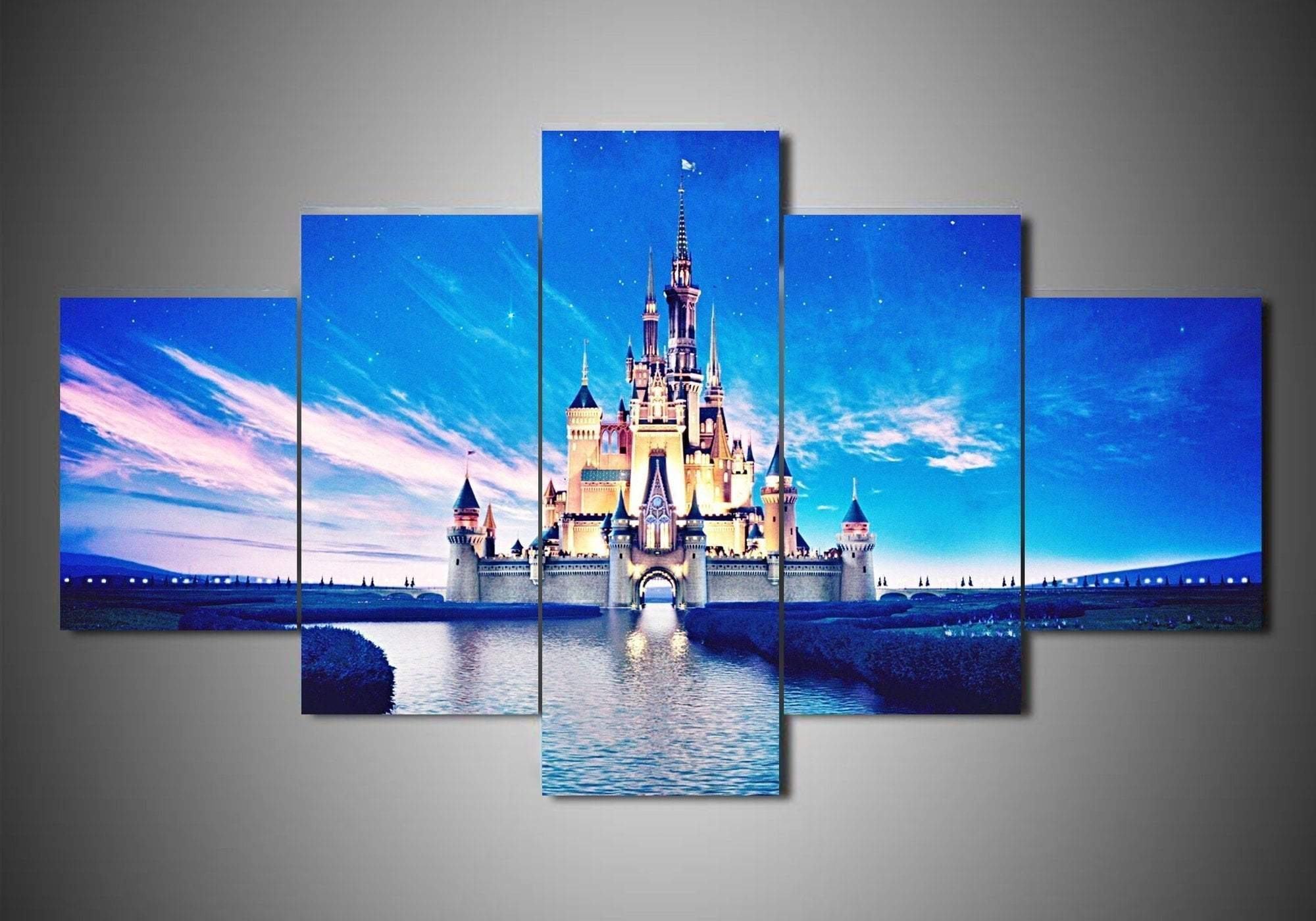 Disney Castle 2 Cartoon Leinwandbilder Kunstdrucke Rahmen