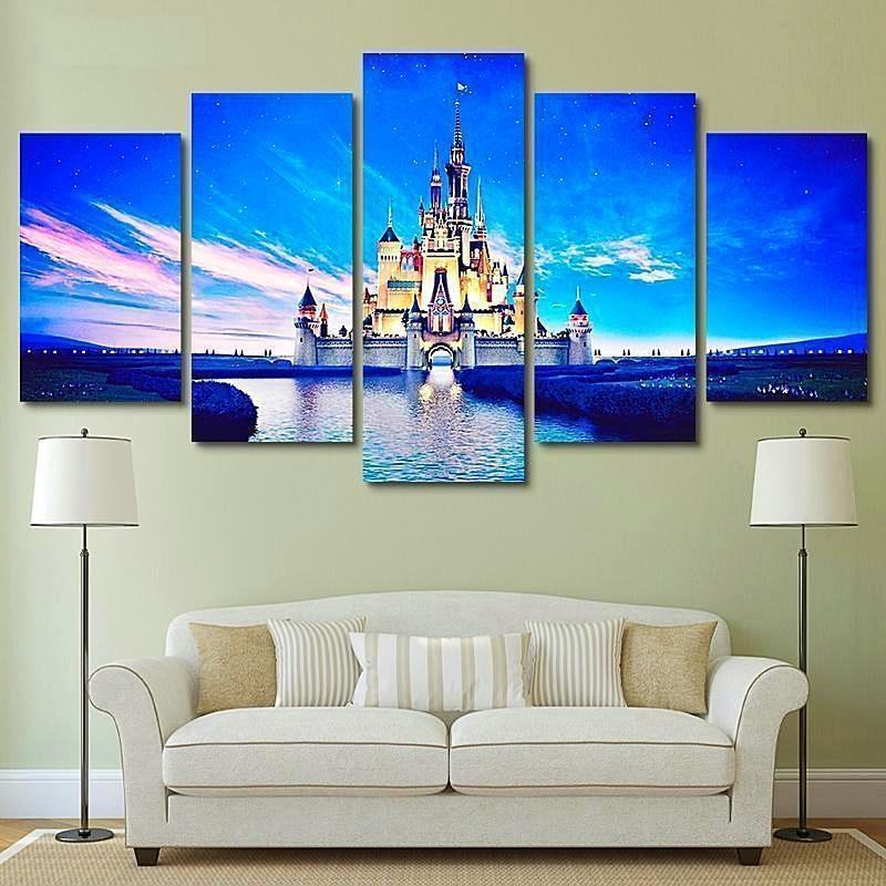 Disney Castle Cartoon Leinwandbilder Kunstdrucke Rahmen