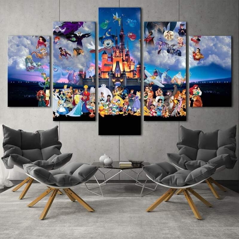 Disney Characters Magic Kingdom Cartoon Leinwandbilder Kunstdrucke  