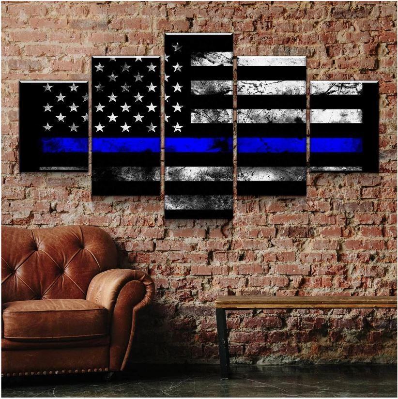 Dnne Blaue Linie Leinwandbilder Kunstdrucke Rahmen