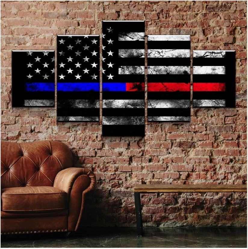 Dnne Blaue Und Rote Linie Leinwandbilder Kunstdrucke Rahmen