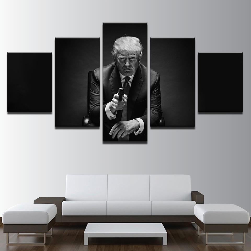 Donald Trump Posters Modular Black And White Celebrity Leinwandbilder Kunstdrucke Rahmen