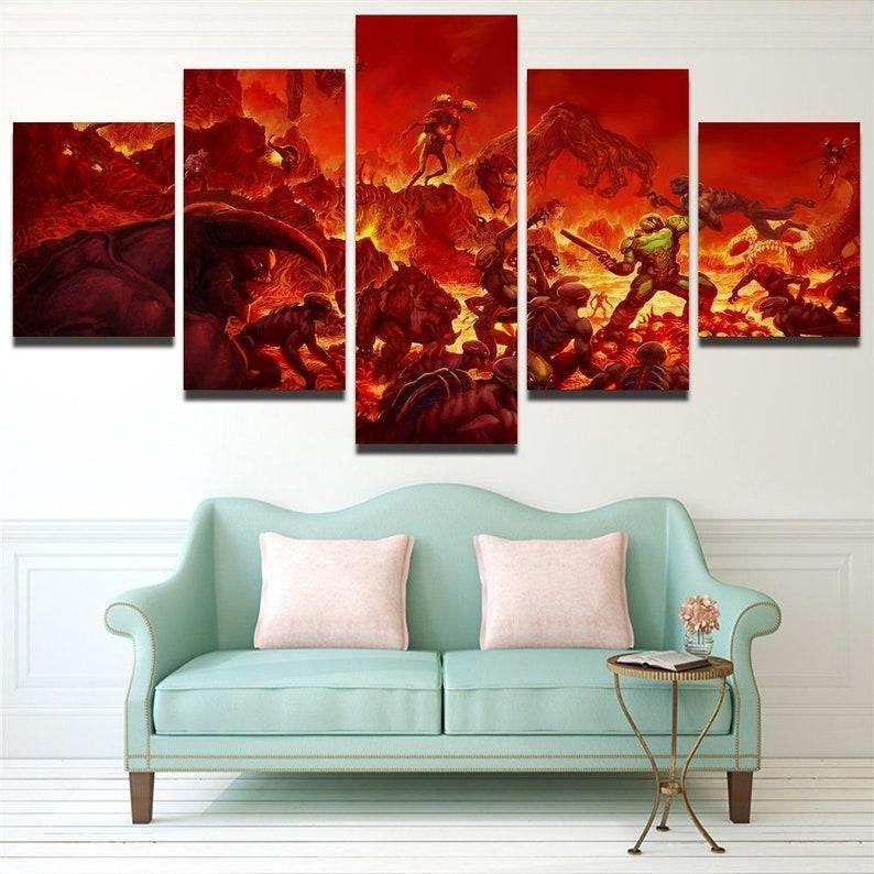 Doom Reverse Game Leinwandbilder Kunstdrucke Rahmen