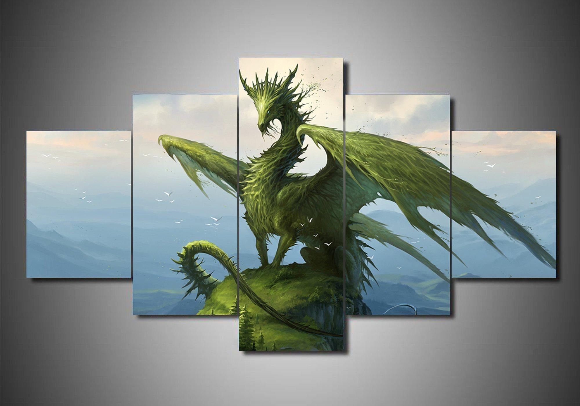 Dragon 7 Abstract Animal Leinwandbilder Kunstdrucke  