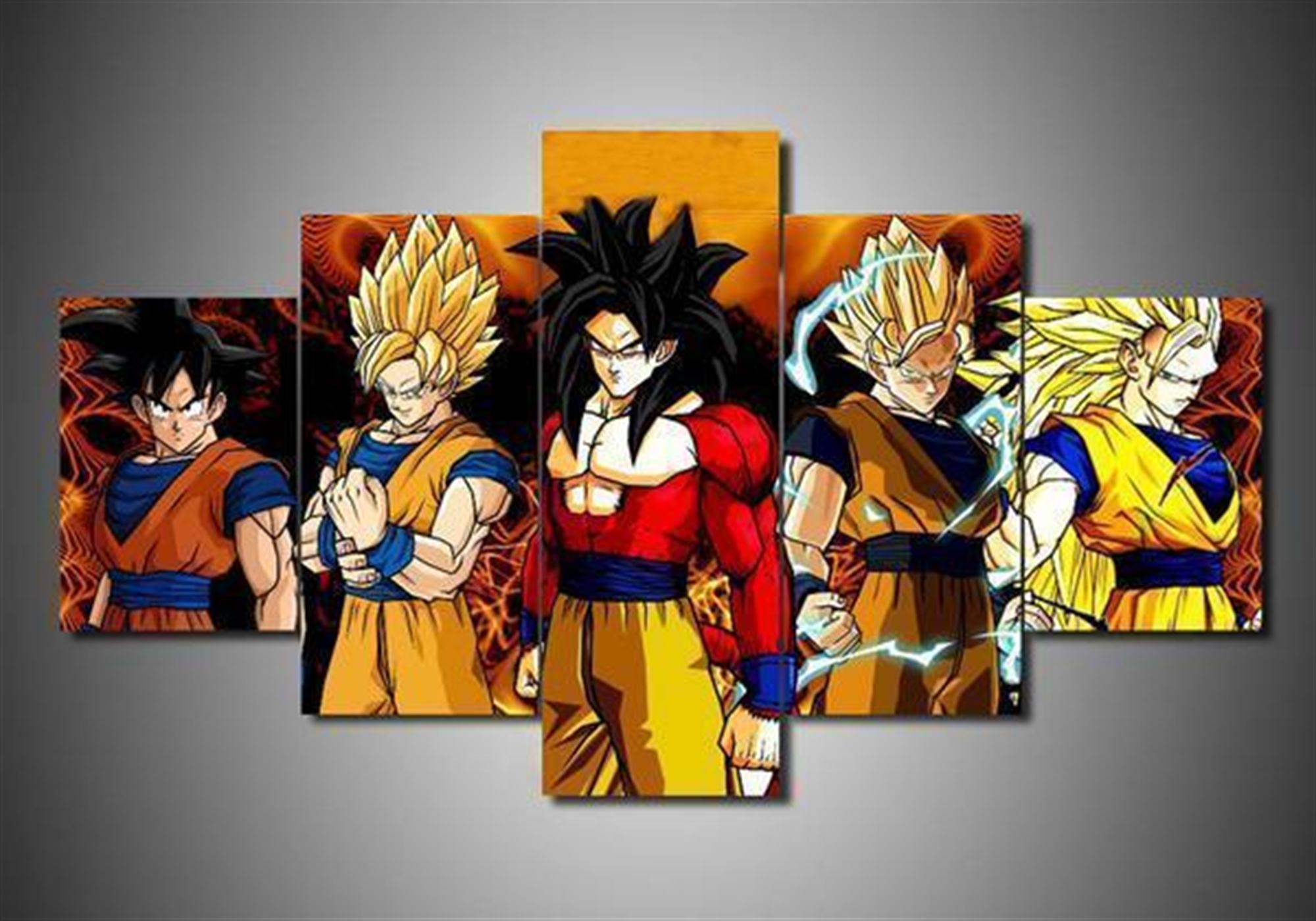 Dragon Ball Son Goku SSJ: Anime Leinwandbilder Kunstdrucke Mit Rahmen