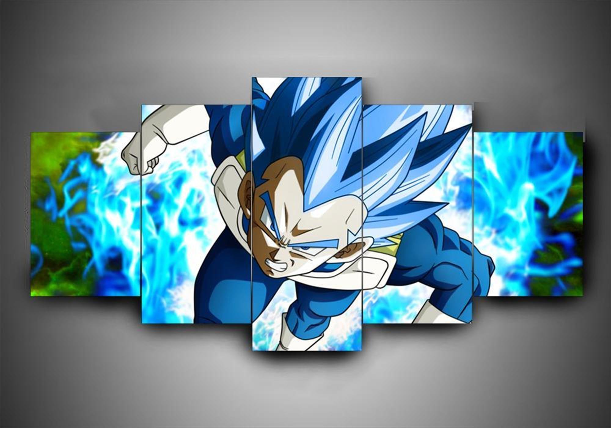 Dragon Ball Super Vegeta Saiyan Blue: Anime Leinwandbilder Kunstdrucke Mit Rahmen