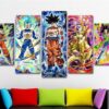 dragon ball z anime 5 leinwandbilder kunstdrucke mit rahmen 7561