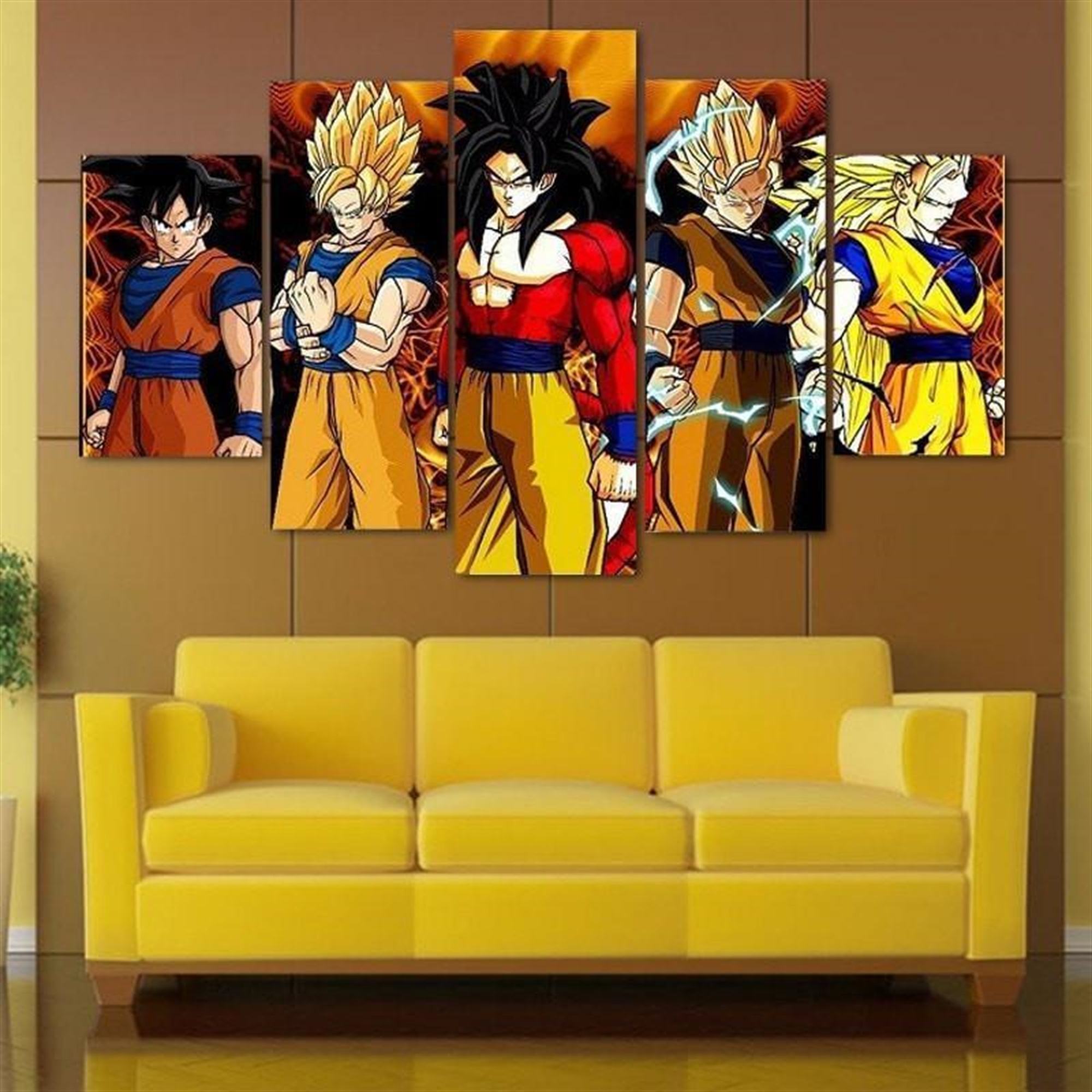 dragon ball z goku super saiyan anime leinwandbilder kunstdrucke mit rahmen 5305