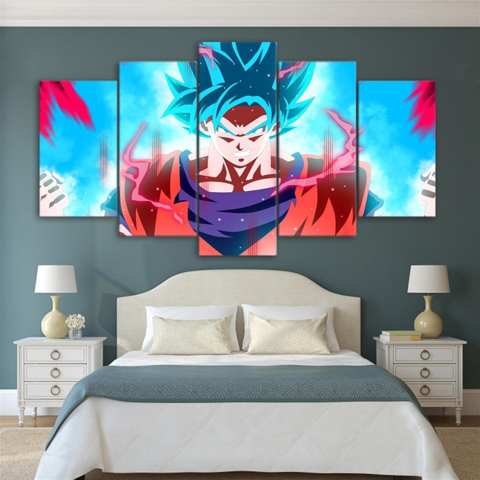 Dragon Ball Z San Goku: Anime Leinwandbilder Kunstdrucke Mit Rahmen