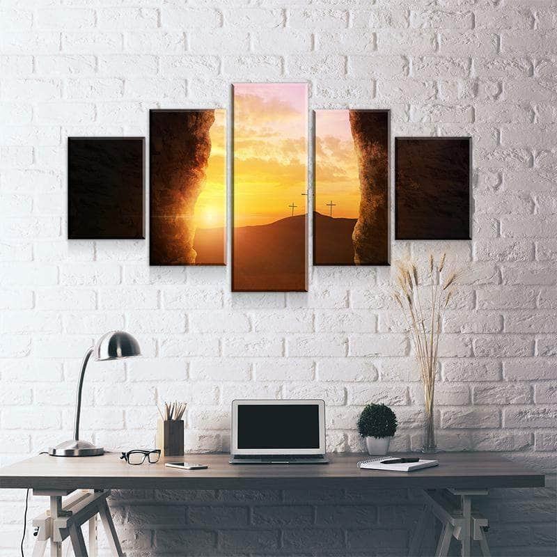 Drei Kreuze Hhlenansicht Leinwandbilder Kunstdrucke Rahmen