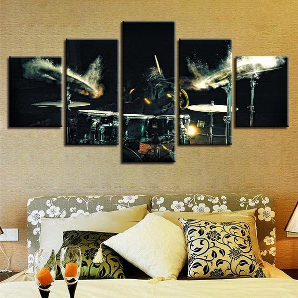 Drums Cymbal Music Band Music Leinwandbilder Kunstdrucke  