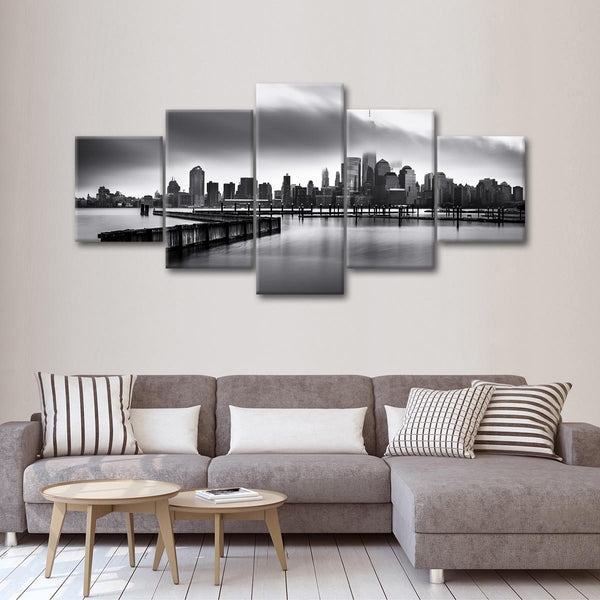 Dsteres Manhattan Leinwandbilder Kunstdrucke Rahmen