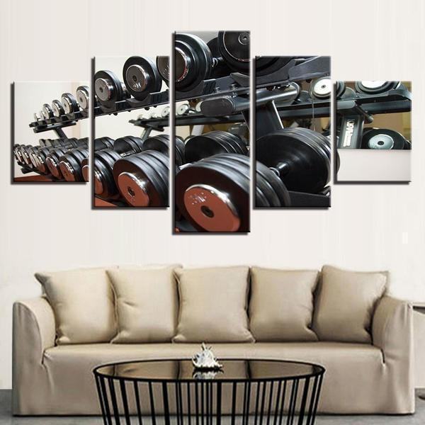 Dumbbells Metal Sport Leinwandbilder – Kunstdrucke Fitness
