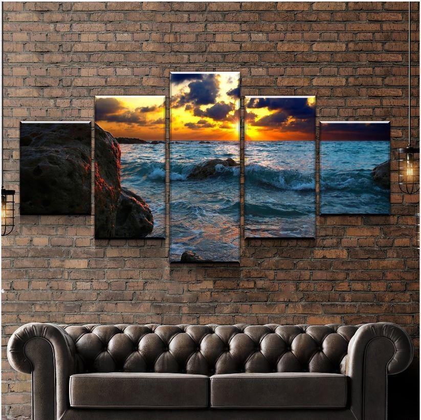 Dunkler Sonnenuntergang Leinwandbilder Kunstdrucke Rahmen