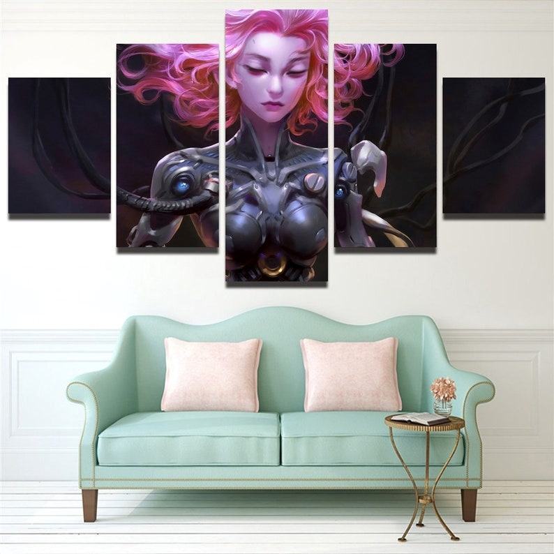 Dva Overwatch Cyborg Girl Leinwandbilder Kunstdrucke Rahmen