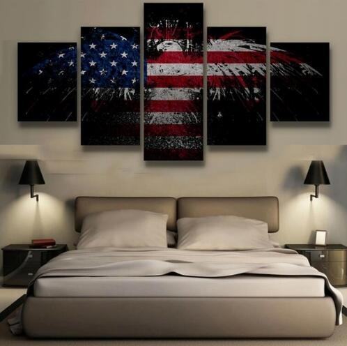 Eagle American Flag Abstract Leinwandbilder Kunstdrucke  
