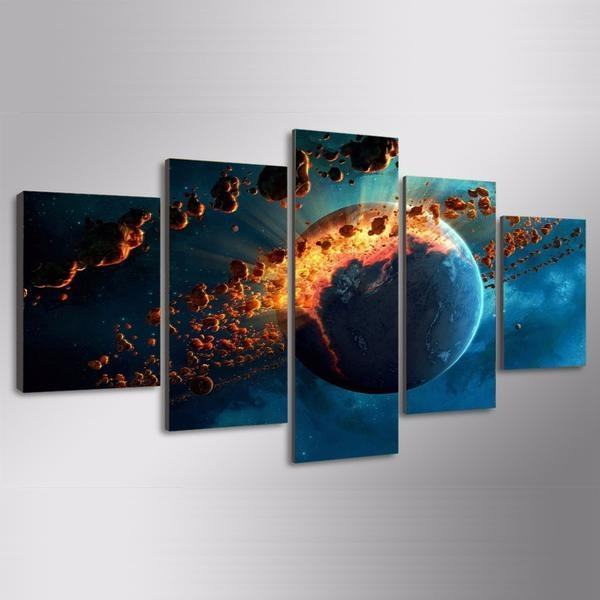 Earth Universe Explosion Spark Space Leinwandbilder Kunstdrucke  