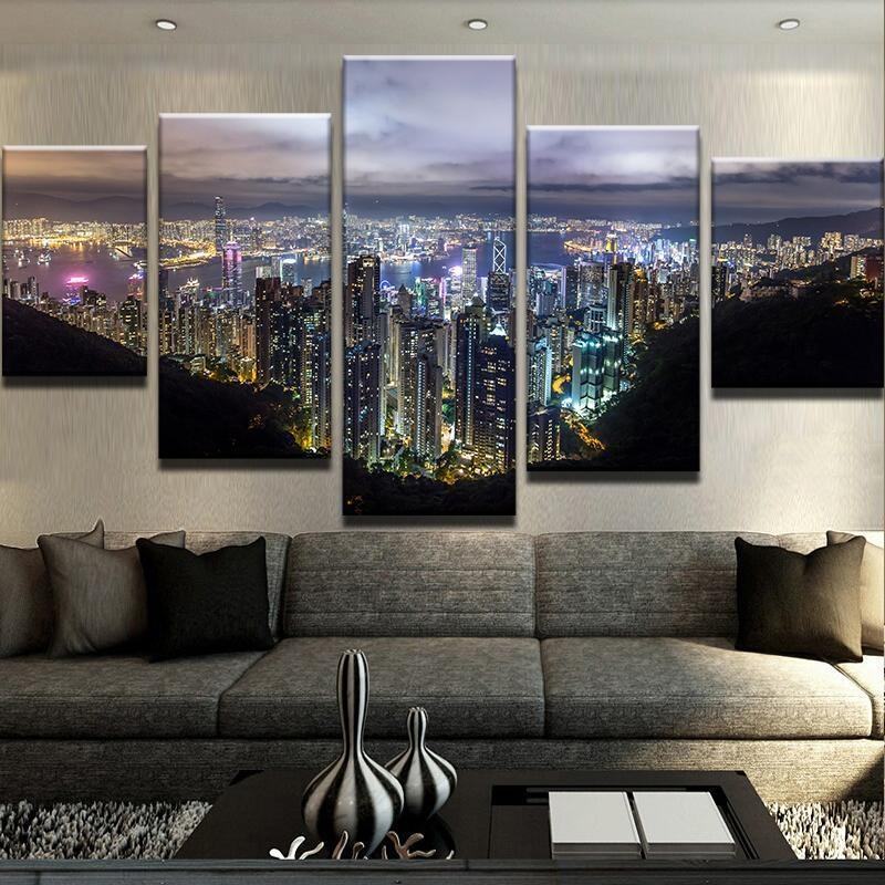 Ein Blick Auf Hong Kong Leinwandbilder Kunstdrucke Rahmen