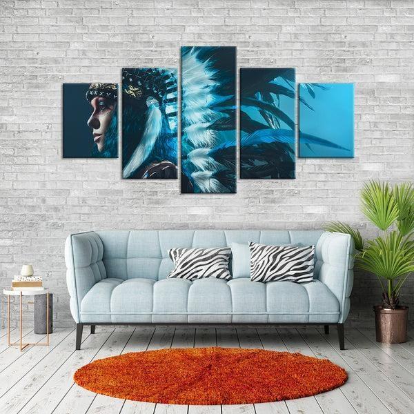 Einheimischer Krieger Leinwandbilder Kunstdrucke Rahmen