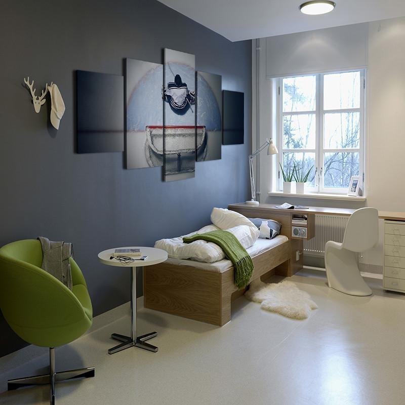 Eishockey-Torhüter 1 - Dynamische Sport Leinwandbilder Kunstdrucke