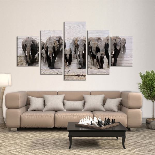 Elefanten In Bewegung Leinwandbilder Kunstdrucke Rahmen