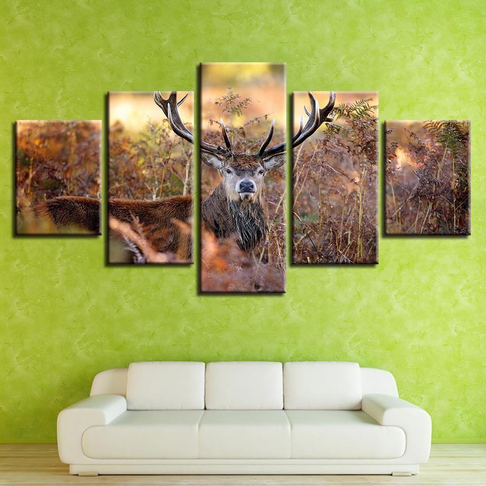 Elk Animal Sunset Scenery Animal Leinwandbilder Kunstdrucke  