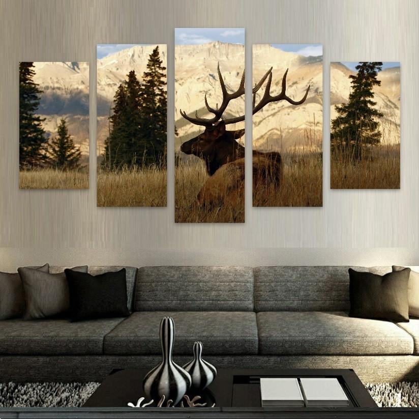 Elk Nature Animal Leinwandbilder Kunstdrucke  