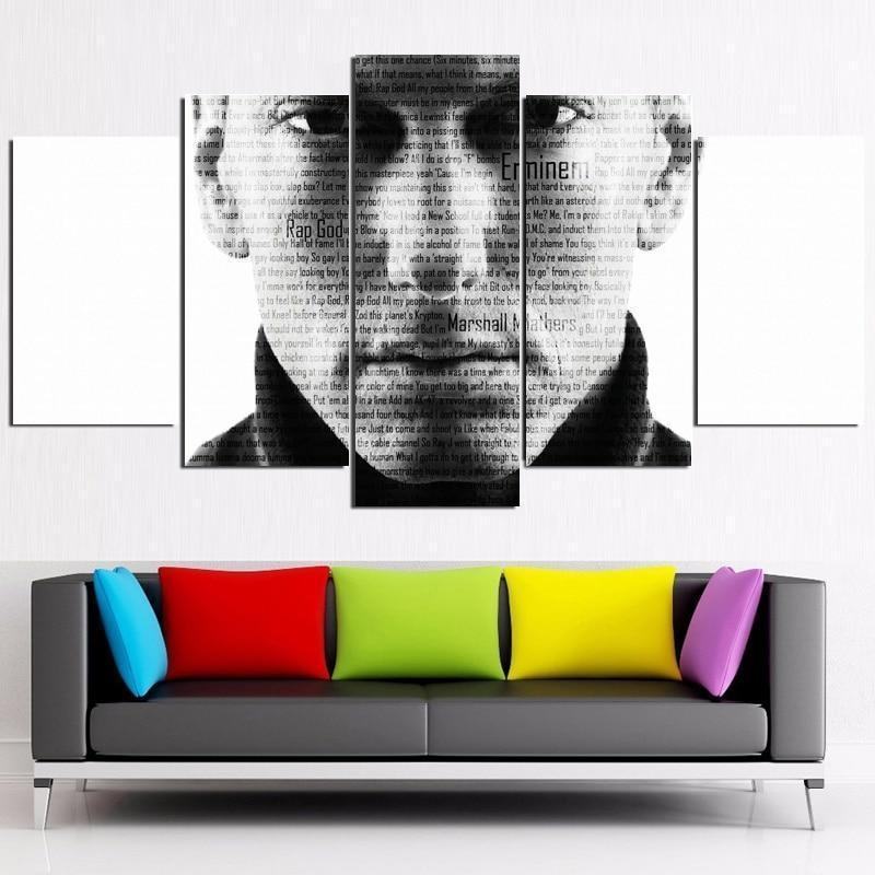 Eminem Black And White Celebrity Leinwandbilder Kunstdrucke Rahmen
