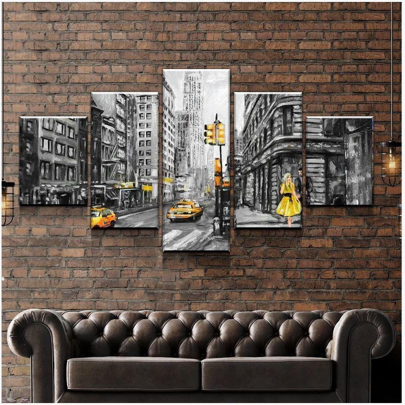 Empire Black And Yellow Zusammenfassung Leinwandbilder Kunstdrucke Rahmen