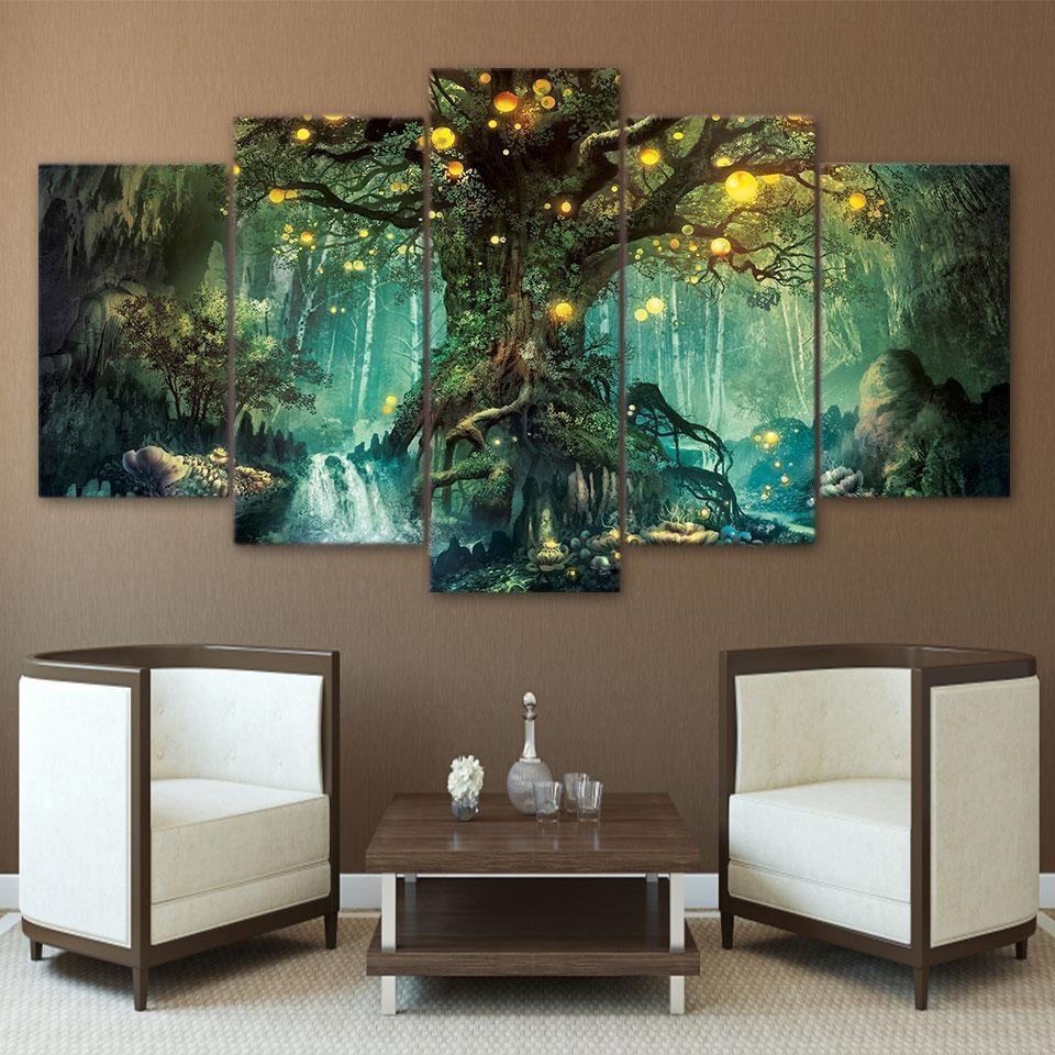 Enchanted Tree Scenery Nature Leinwandbilder Kunstdrucke Rahmen