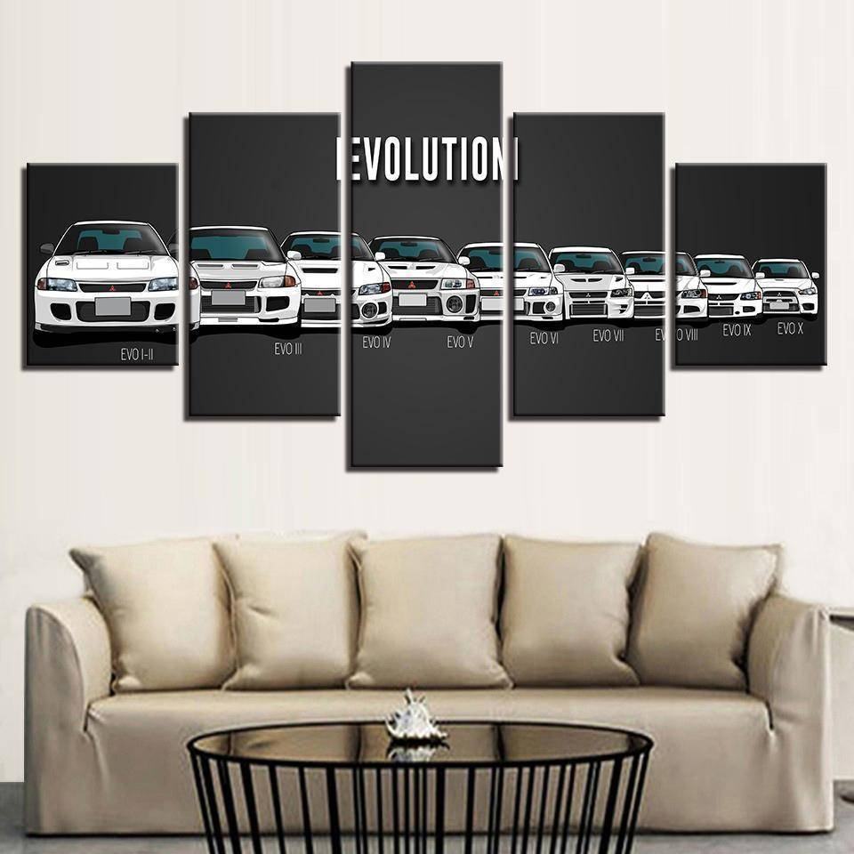 Entwicklung Des Mitsubishi Evo Leinwandbilder Kunstdrucke Rahmen