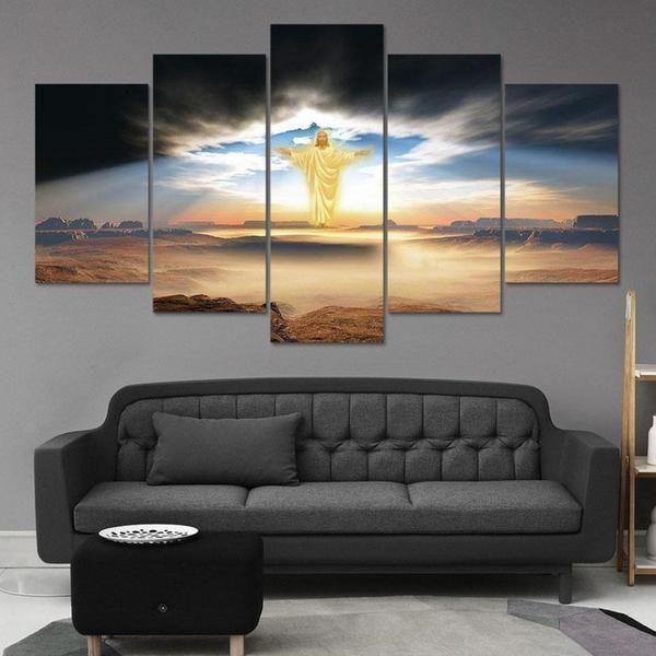 Esus Christ Bright Light Religion Leinwandbilder Kunstdrucke Rahmen