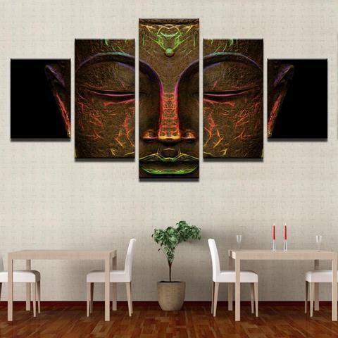 Faces Of Buddha Religion Leinwandbilder Kunstdrucke Rahmen