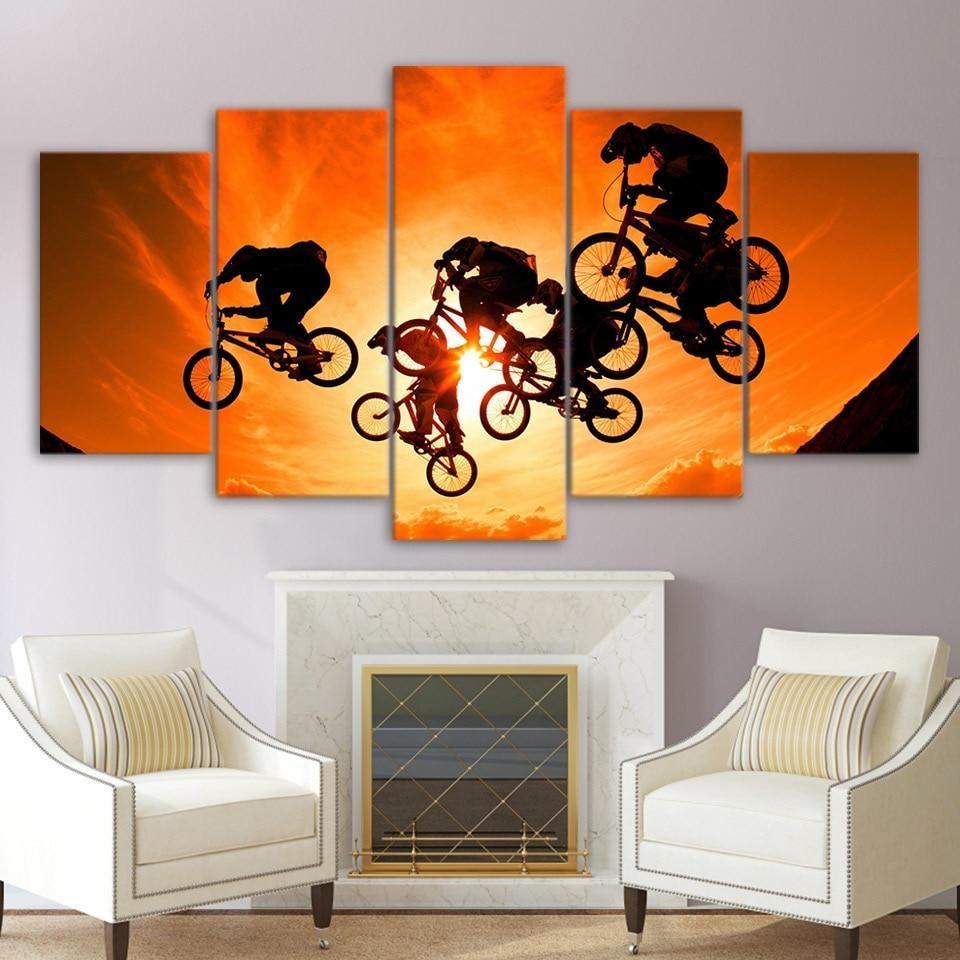 Fahrrad Sport Leinwandbild – Kunst für echte Sportfans