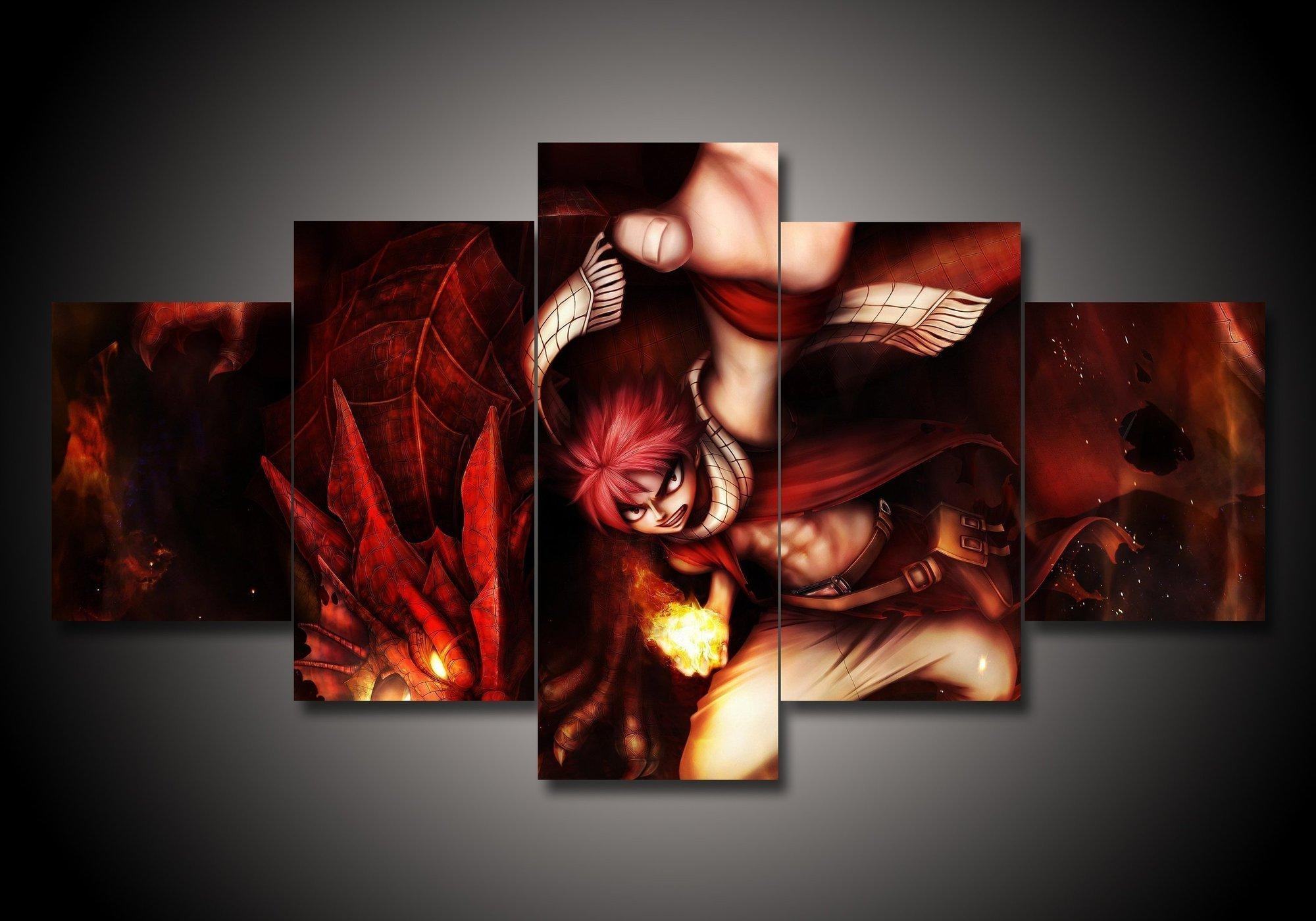 Fairy Tail 4 Anime Leinwandbilder Kunstdrucke Rahmen