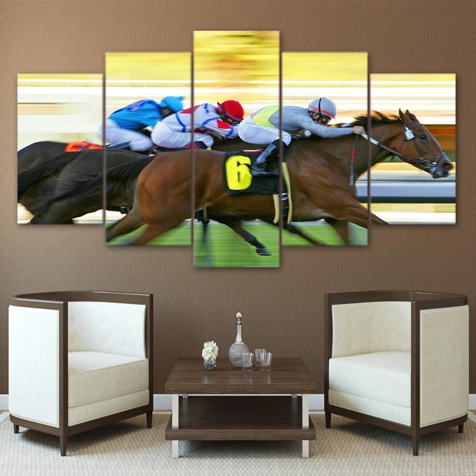 Fast Horse Racing Sport Leinwandbilder – Kunstdrucke Racing