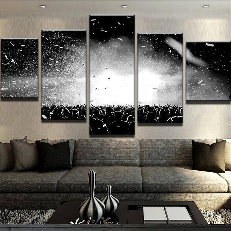 Festival Crowd Music Leinwandbilder Kunstdrucke  
