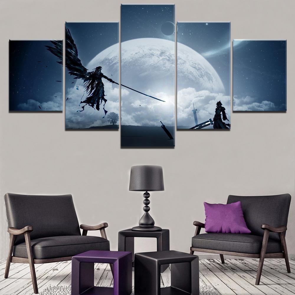 Final Fantasy Vii Sephiroth Vs Cloud 2 Gaming Leinwandbilder Kunstdrucke Rahmen