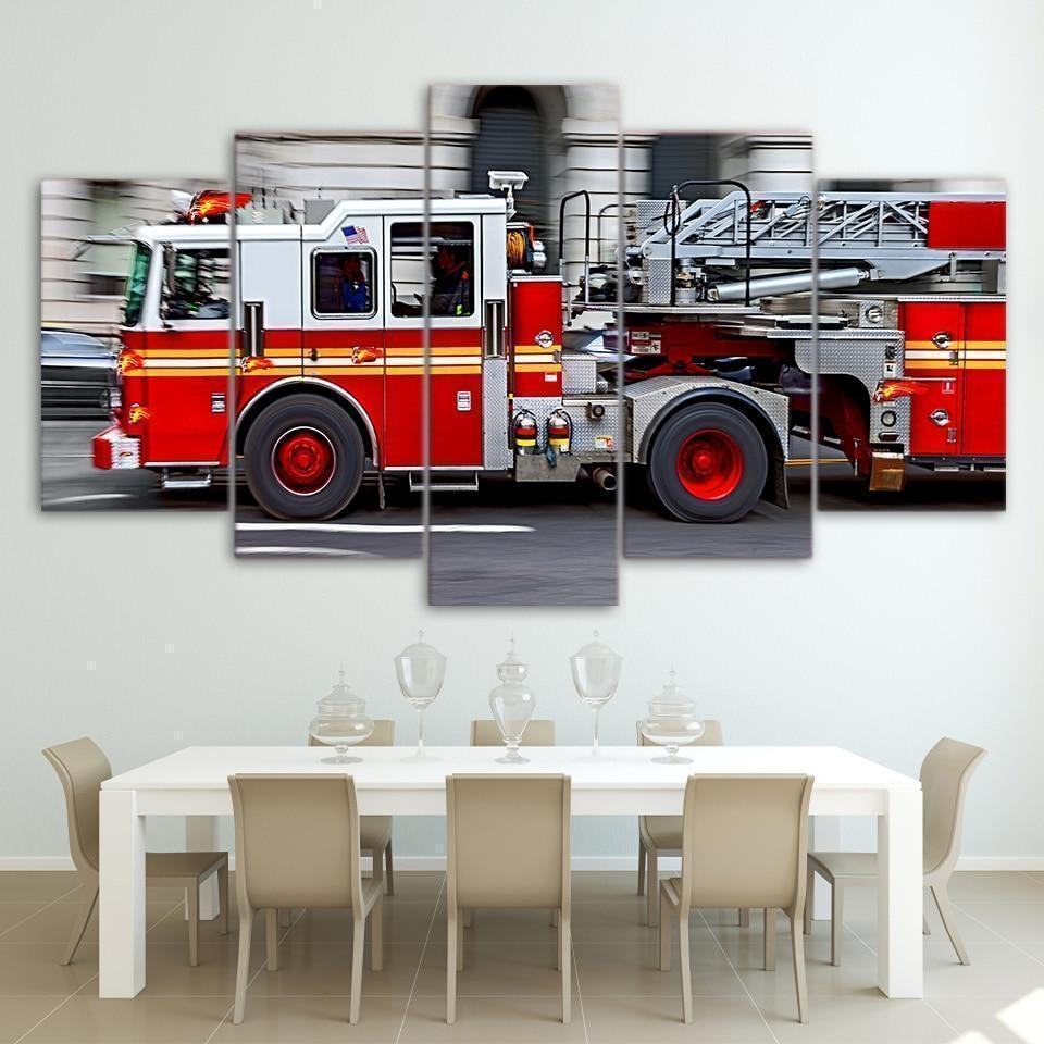 Fire Engine Car & Motor Leinwandbilder Kunstdrucke  
