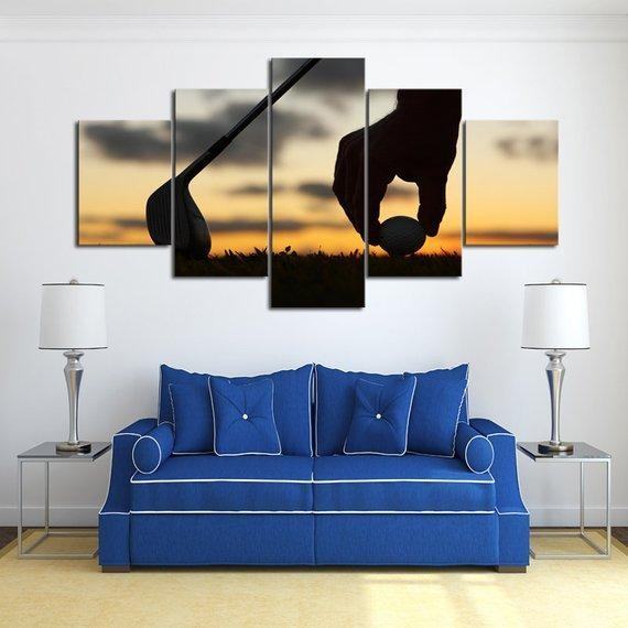 First On Golf Sport Leinwandbilder – Kunstdrucke Golf