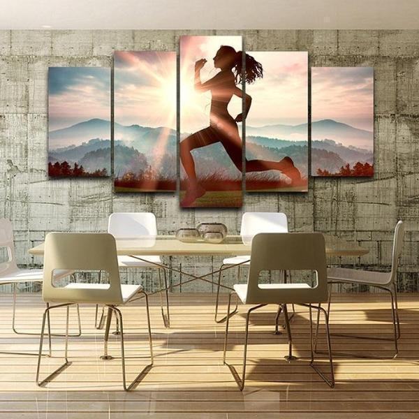 Fitness Run Sunshine Sport Leinwandbilder – Kunstdrucke Fitness