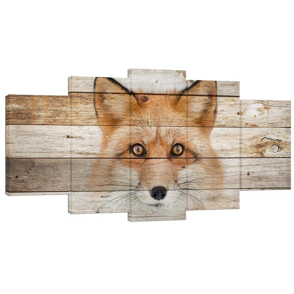 Fox Head Painting Animal Leinwandbilder Kunstdrucke Rahmen