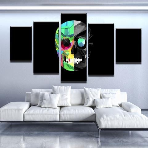 Fractal Skull Abstract Leinwandbilder Kunstdrucke  