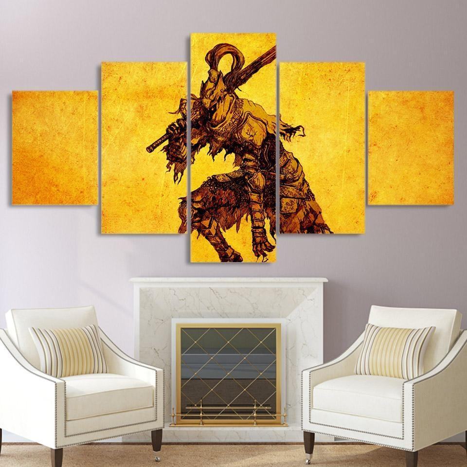 Framed Comic Fighter Gaming Leinwandbilder Kunstdrucke Rahmen