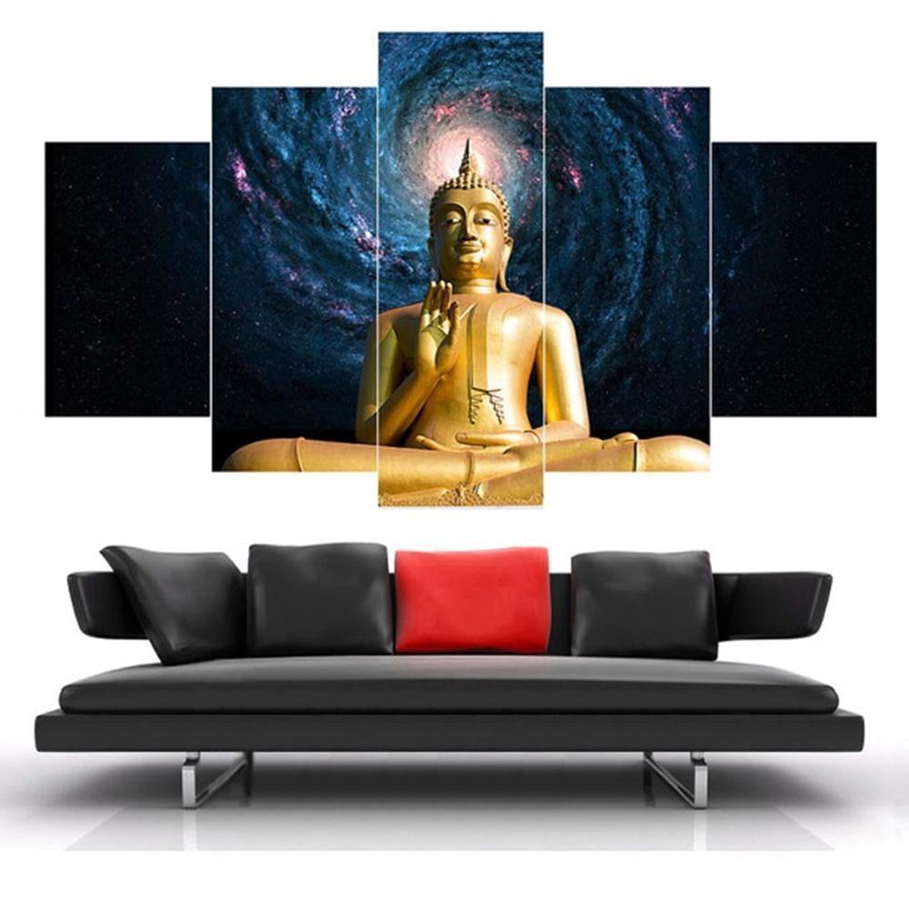 framstarry sky figure of buddha religion leinwandbilder kunstdrucke rahmen 6514