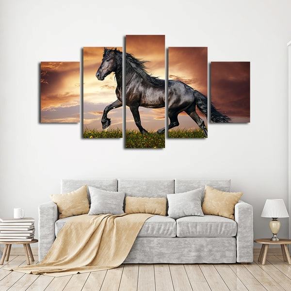 Friesenpferd Leinwandbilder Kunstdrucke Rahmen